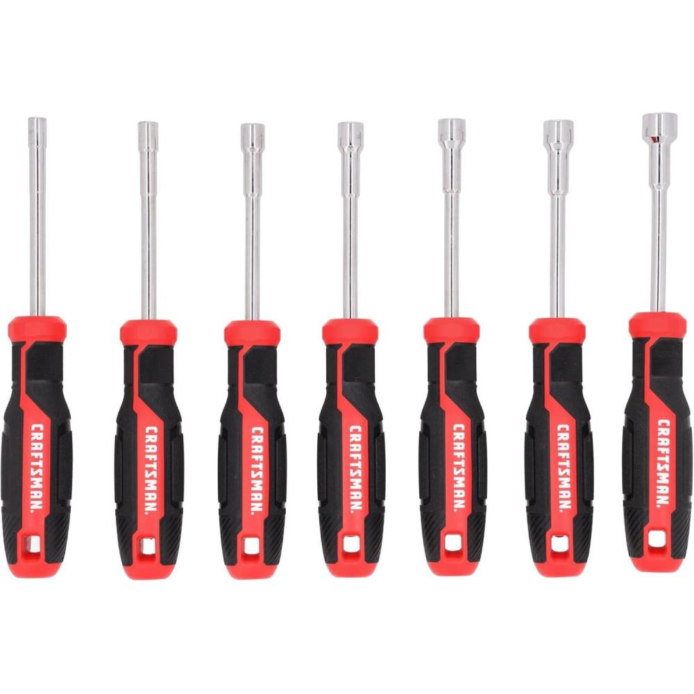 image:imageCRAFTSMAN Nut Driver Set 7 PC Dual Metric SAE Magnetic Tips Comfort Grip CMHT65146