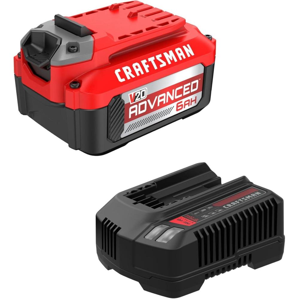 image:imageCRAFTSMAN V20 6 Ah Advanced Battery Starter Kit Includes V20 Battery and Charger CMCB2106CK