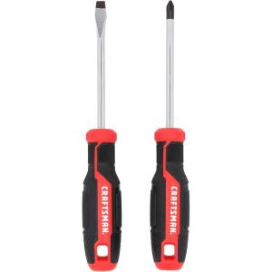 CRAFTSMAN 2 Pc Screwdriver Set, Phillips Screwdriver #2 and 1/4 In Flathead (CMHT65133)