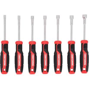 CRAFTSMAN Nut Driver Set 7 PC Dual Metric SAE, Magnetic Tips, Comfort Grip (CMHT65146)