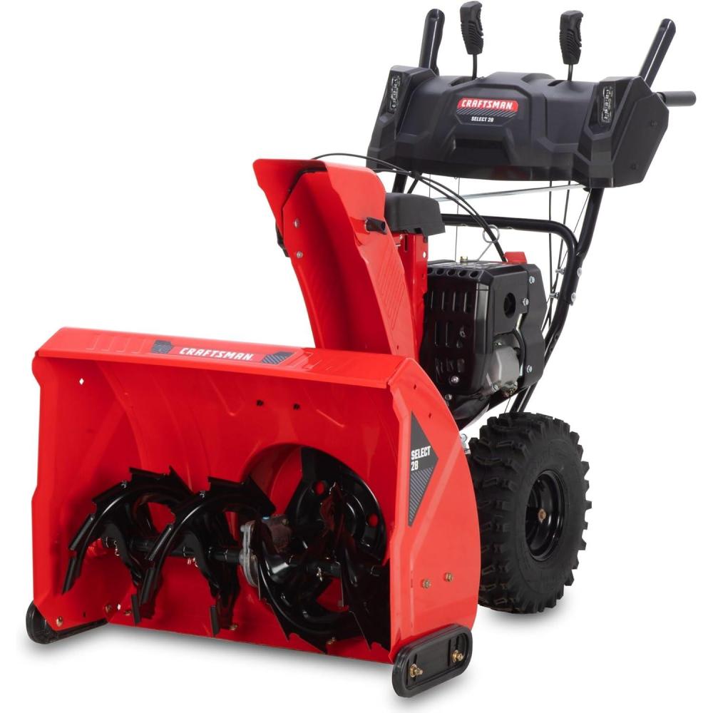 image:imageCRAFTSMAN Select 28 TwoStage Self Propelled Snow Thrower with PushButton Start Gas Powered 277cc 4Cycle OHV Engine 31AH6F2GB93