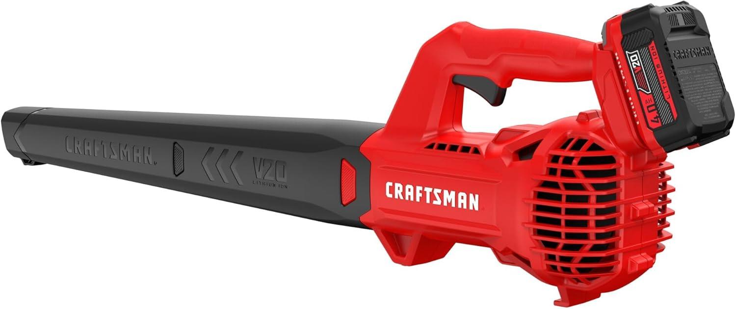 image:imageCRAFTSMAN V20 Cordless String TrimmerEdger and Leaf Blower Combo with 40 Ah Battery and Charger Wide Cut Weedwacker 90 MPH Blower Lightweight CMCK279M1Cordless 4Ah Battery Kit