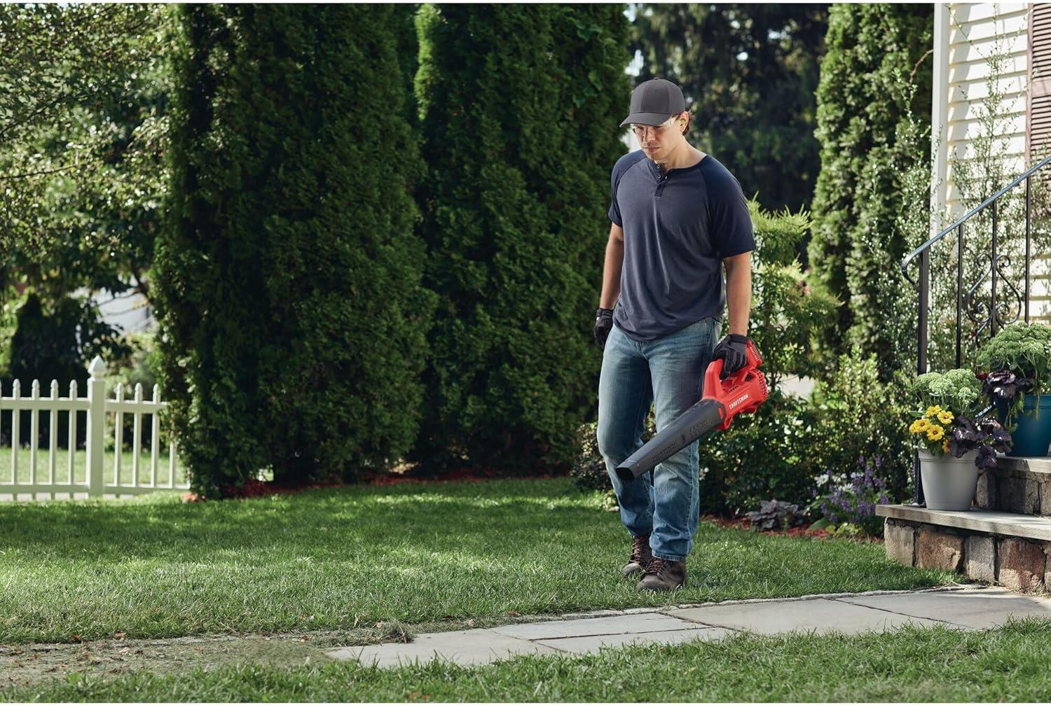 image:imageCRAFTSMAN V20 Cordless String TrimmerEdger and Leaf Blower Combo with 40 Ah Battery and Charger Wide Cut Weedwacker 90 MPH Blower Lightweight CMCK279M1Tool Only