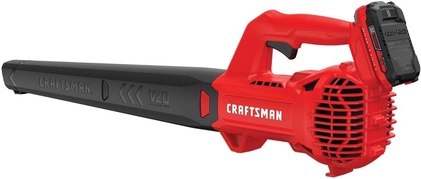 image:imageCRAFTSMAN V20 Cordless String TrimmerEdger and Leaf Blower Combo with 40 Ah Battery and Charger Wide Cut Weedwacker 90 MPH Blower Lightweight CMCK279M1Cordless 2Ah Battery Kit