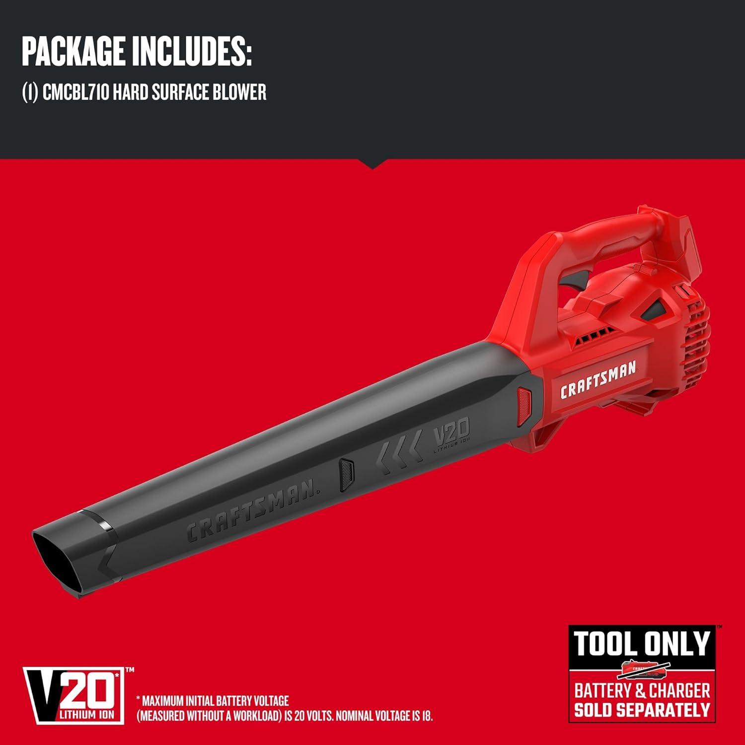 image:imageCRAFTSMAN V20 Cordless String TrimmerEdger and Leaf Blower Combo with 40 Ah Battery and Charger Wide Cut Weedwacker 90 MPH Blower Lightweight CMCK279M1Tool Only