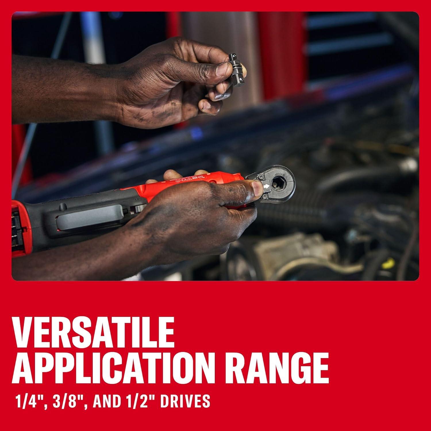 image:imageCRAFTSMAN V20 Cordless Ratchet Wrench MultiSize 38 Ratchet 14 and 12 Interchangeable Anvils LED Light 40 ftlbs Torque 300 RPM Battery Not Included CMCF935B
