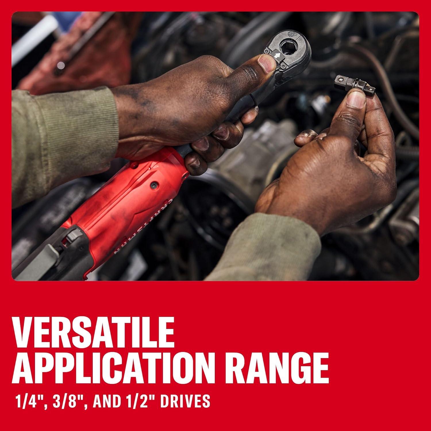 image:imageCRAFTSMAN V20 Electric Ratchet Extended Reach Cordless 38 Ratchet with MultiSize 14 and 12 Drive Interchangeable Anvils LED Light 300 RPM 40 ftlbs Torque Battery Not Included CMCF936B