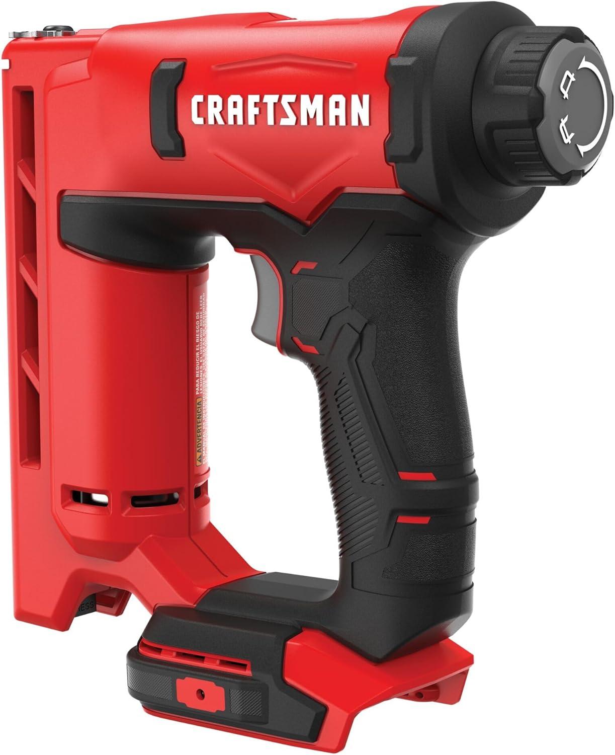 image:imageCRAFTSMAN V20 Staple Gun 38 in Wide Crown Stapler Cordless Staple Gun Battery Powered Tool Only CMCN410B