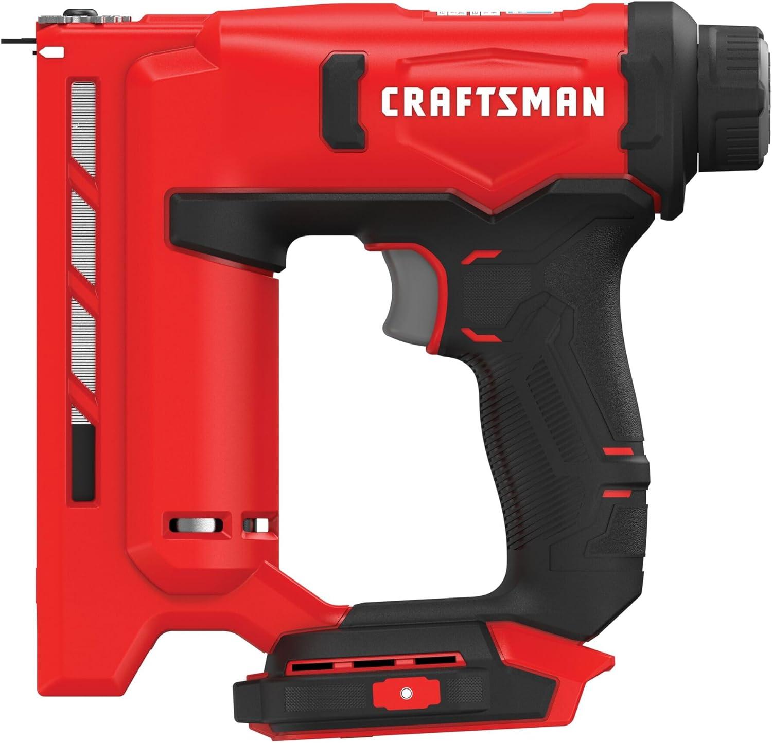 image:imageCRAFTSMAN V20 Staple Gun 38 in Wide Crown Stapler Cordless Staple Gun Battery Powered Tool Only CMCN410B