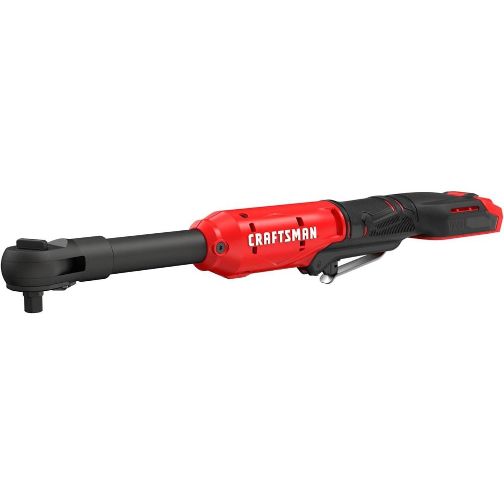 image:imageCRAFTSMAN V20 Electric Ratchet Extended Reach Cordless 38 Ratchet with MultiSize 14 and 12 Drive Interchangeable Anvils LED Light 300 RPM 40 ftlbs Torque Battery Not Included CMCF936B