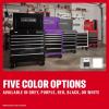 CRAFTSMAN Full Bank Utility Cart, Rolling Cart with Six Soft-Close Drawers, 37 x 21 x 41 Inch, Power Outlets, Side Tray, Heavy Duty Casters Rolling Tool Chest, White (CMSTUC06WB)