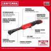 CRAFTSMAN V20 Electric Ratchet, Extended Reach, Cordless 3/8 Ratchet with Multi-Size 1/4 and 1/2 Drive Interchangeable Anvils, LED Light, 300 RPM, 40 ft-lbs Torque, Battery Not Included (CMCF936B)
