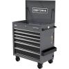 CRAFTSMAN Tool Cart with Wheels, Full Bank Rolling Utility Cart, 37 x 21 x 41 Inch, Power Outlets and USB Connectors, Integrated Pegboard, Internal Locking System, Gray (CMSTUC06GB)