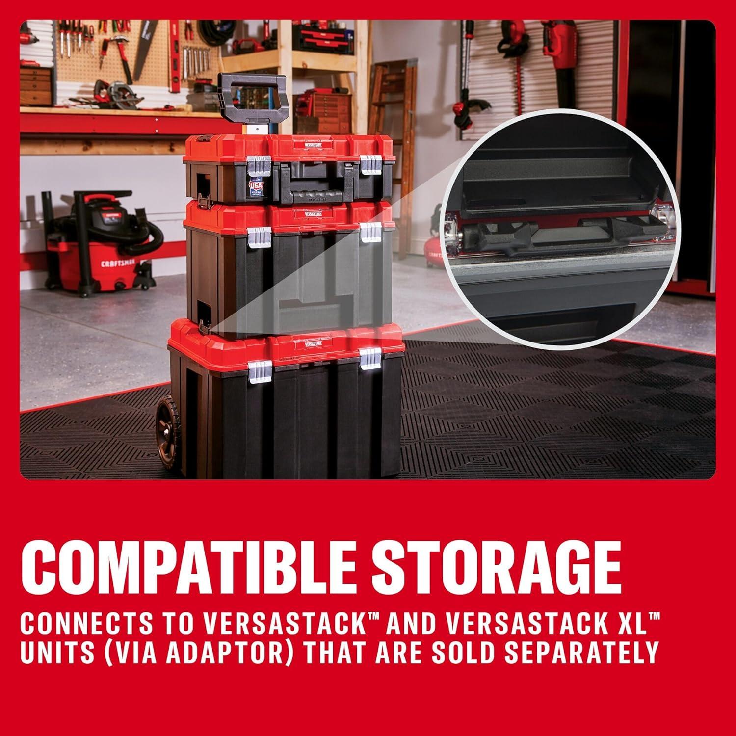 Tool Boxes Container Load CRAFTSMAN VERSASTACK Tool Box, 16.9 In. Single Deep Drawer Plastic Tool ...