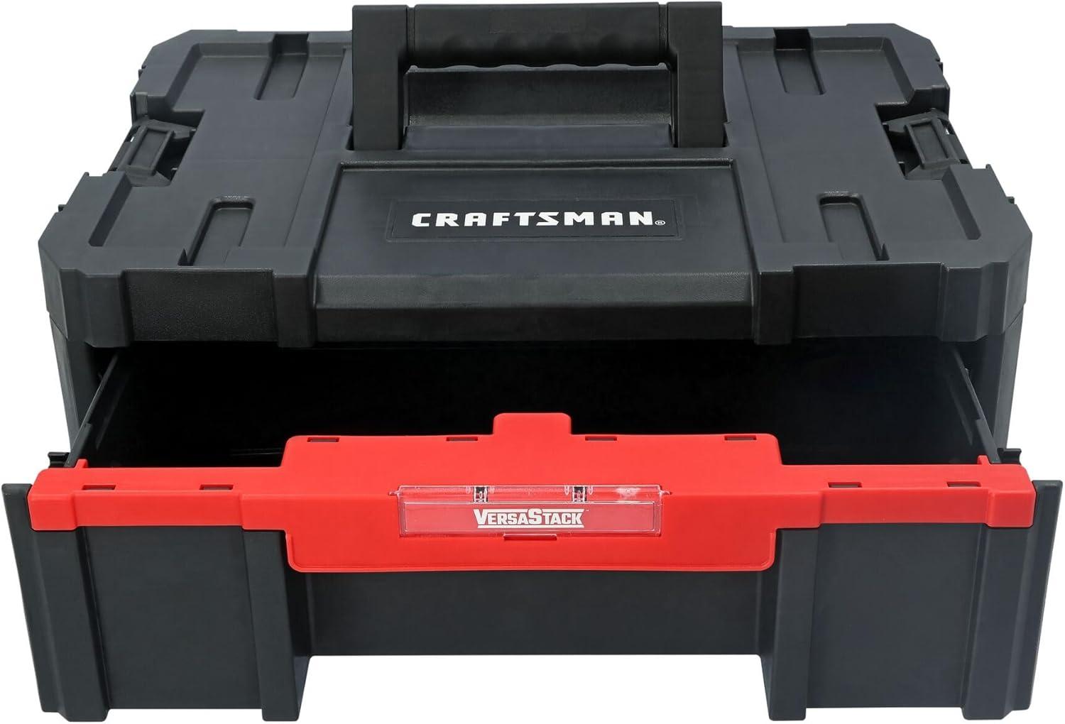 Tool Boxes Container Load CRAFTSMAN VERSASTACK Tool Box, 16.9 In. Single Deep Drawer Plastic Tool ...